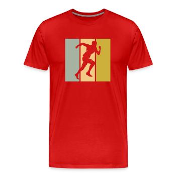 Faire du jogging - T-shirt bio Premium Homme - rouge - Devant - Damien (186cm)