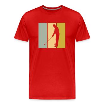 Golfe - T-shirt bio Premium Homme - rouge - Devant - Damien (186cm)