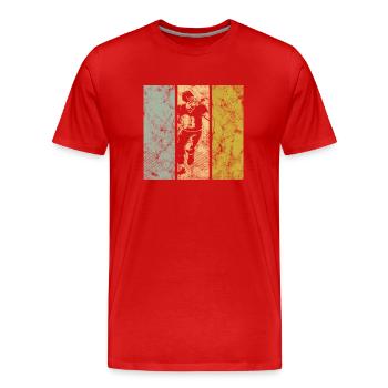 Football américain - T-shirt bio Premium Homme - rouge - Devant - Damien (186cm)