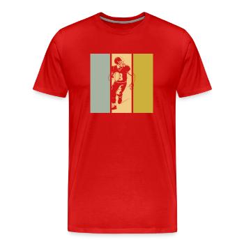Football américain - T-shirt bio Premium Homme - rouge - Devant - Damien (186cm)