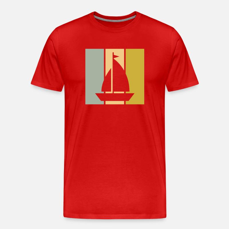 Sailing - Männer Premium Bio T-Shirt - Rot