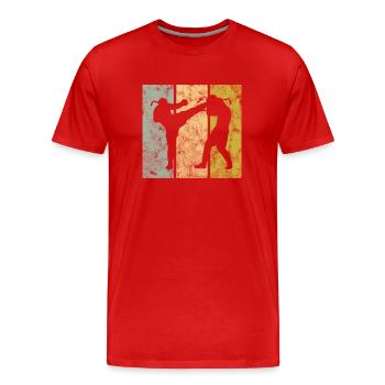 Arts martiaux - T-shirt bio Premium Homme - rouge - Devant - Damien (186cm)
