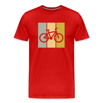 Bicyclette - T-shirt bio Premium Homme - rouge - Devant - Damien (186cm)