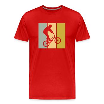 BMX - Männer Premium Bio T-Shirt - Rot - Vorne - Damien (186cm)