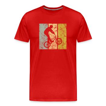 BMX - Men's Premium Organic T-Shirt - red - Front - Damien (186cm)
