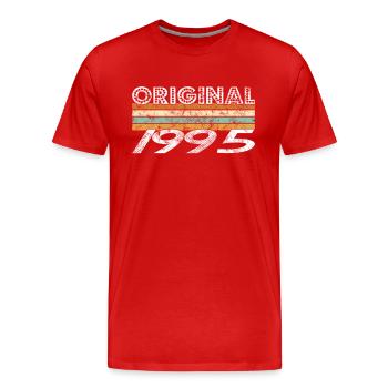Original 1995 - Men's Premium Organic T-Shirt - red - Front - Damien (186cm)