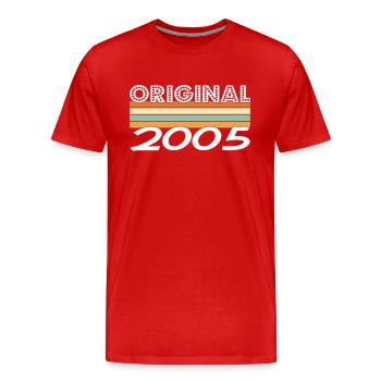 Original 2005 - Men's Premium Organic T-Shirt - red - Front - Damien (186cm)