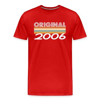 Original 2006 - Men's Premium Organic T-Shirt - red - Front - Damien (186cm)