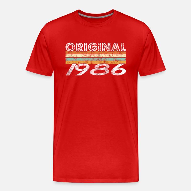 Original 1986 - Männer Premium Bio T-Shirt - Rot
