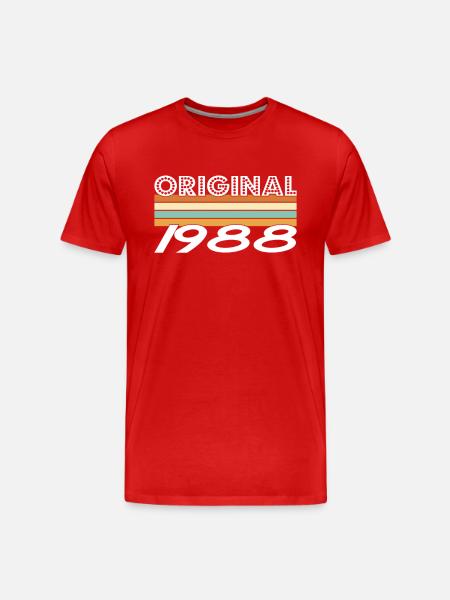 Original 1988 - Men's Premium Organic T-Shirt - red