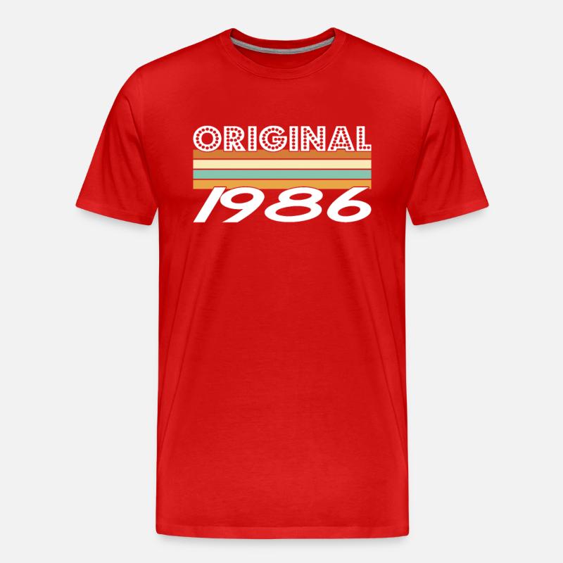 Original 1986 - Männer Premium Bio T-Shirt - Rot
