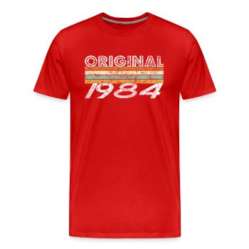 Original 1984 - Men's Premium Organic T-Shirt - red - Front - Damien (186cm)