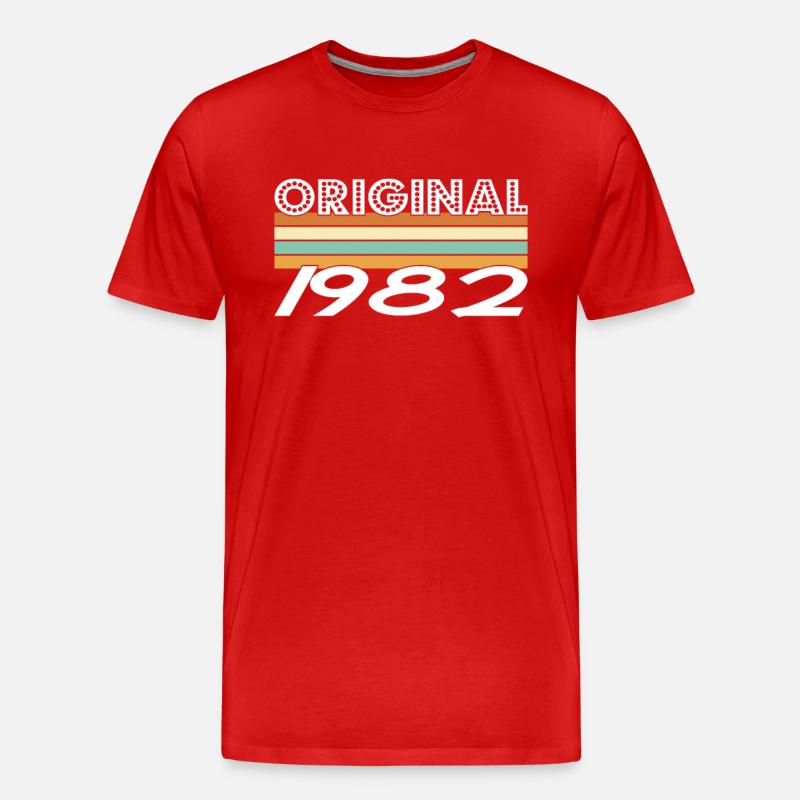 Original 1982 - Männer Premium Bio T-Shirt - Rot