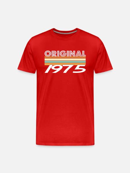 Original 1975 - Männer Premium Bio T-Shirt - Rot