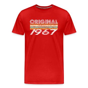 Original 1967 - T-shirt bio Premium Homme - rouge - Devant - Damien (186cm)