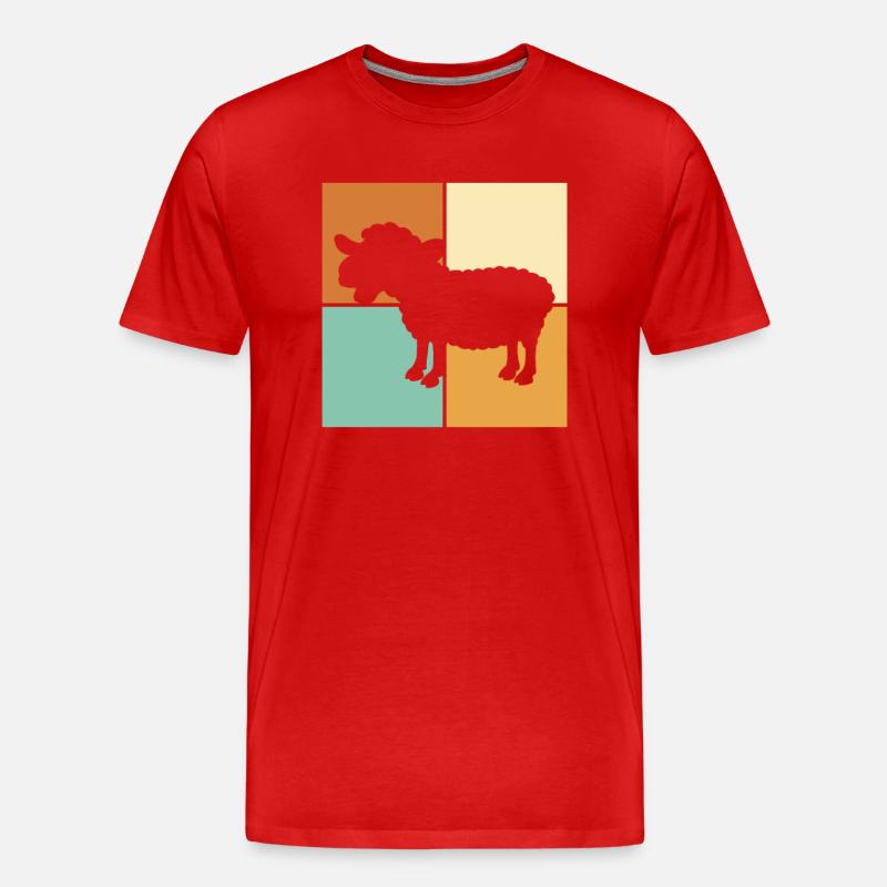 Schaf - Männer Premium Bio T-Shirt - Rot