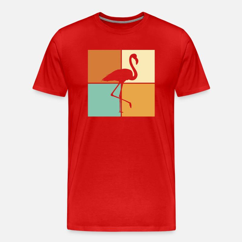 Flamingo - Männer Premium Bio T-Shirt - Rot
