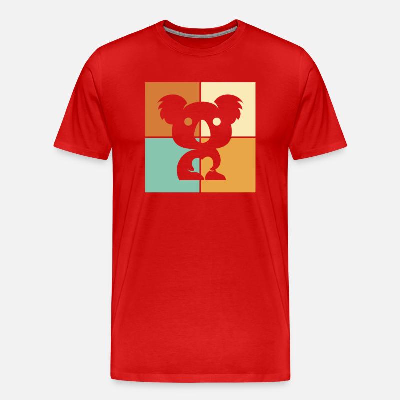 Koala - Männer Premium Bio T-Shirt - Rot