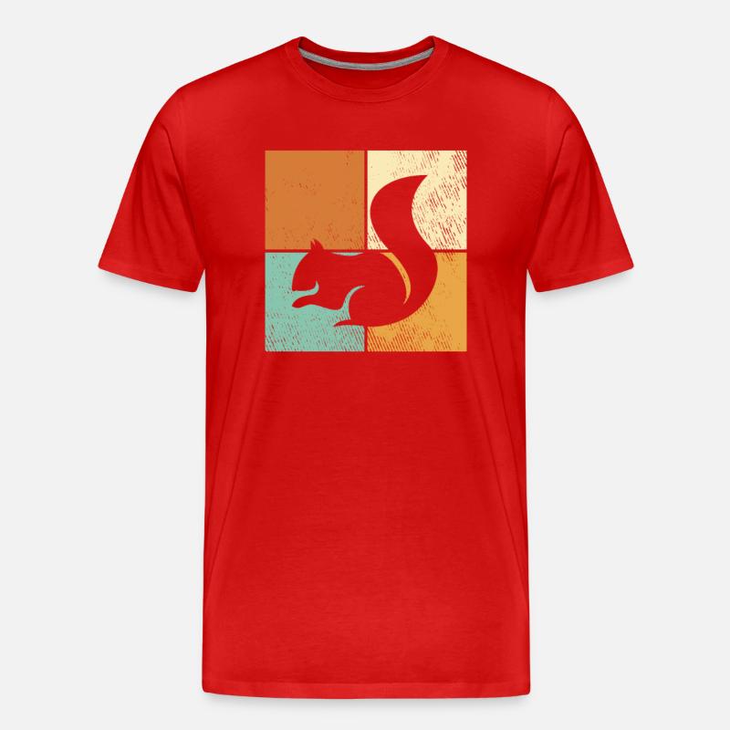 Eichhörnchen - Männer Premium Bio T-Shirt - Rot