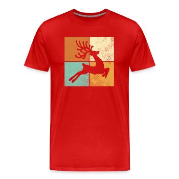 Élan - T-shirt bio Premium Homme - rouge - Devant - Damien (186cm)