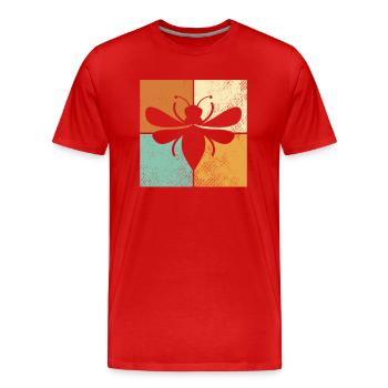 Bee - Men's Premium Organic T-Shirt - red - Front - Damien (186cm)