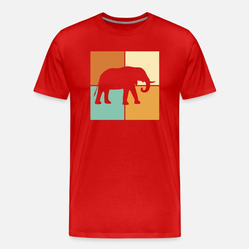 Elefant - Männer Premium Bio T-Shirt - Rot