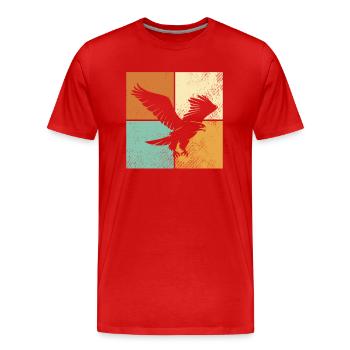 Aigle - T-shirt bio Premium Homme - rouge - Devant - Damien (186cm)