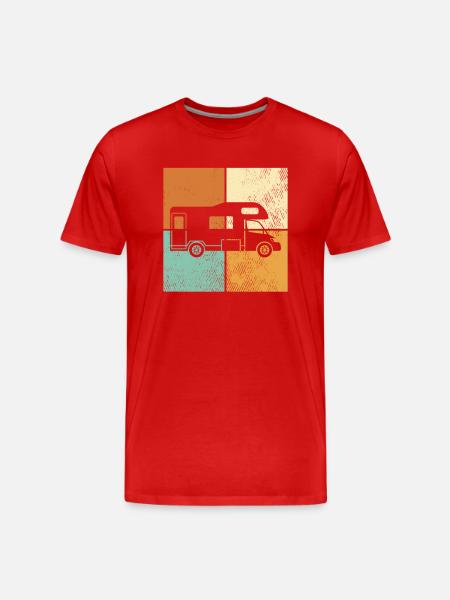 Camping - Männer Premium Bio T-Shirt - Rot