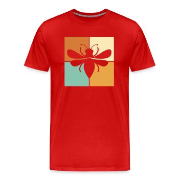 Bee - Men's Premium Organic T-Shirt - red - Front - Damien (186cm)