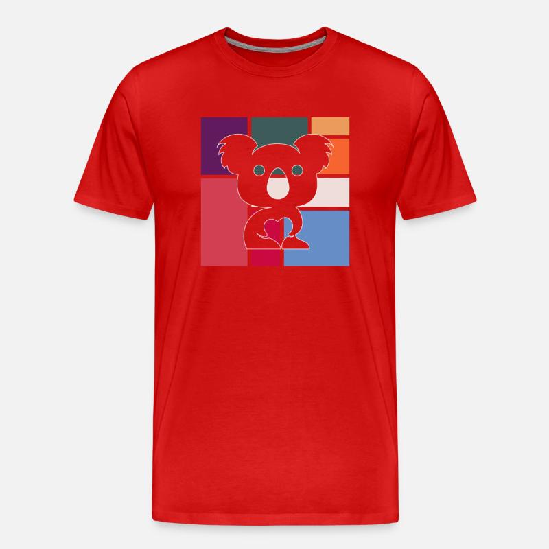 Koala - Männer Premium Bio T-Shirt - Rot