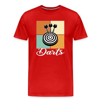 Darts - Männer Premium Bio T-Shirt - Rot - Vorne - Damien (186cm)