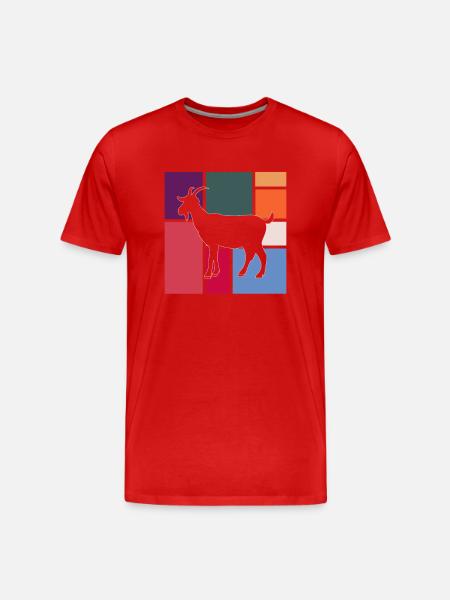Ziege - Männer Premium Bio T-Shirt - Rot