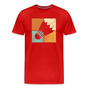 Volant - T-shirt bio Premium Homme - rouge - Devant - Damien (186cm)