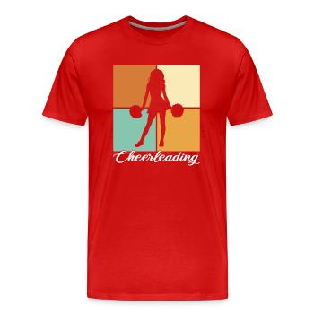 Cheerleading - Men's Premium Organic T-Shirt - red - Front - Damien (186cm)