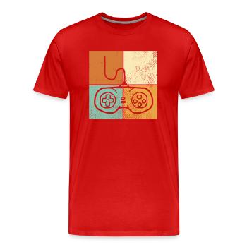 Gaming - Männer Premium Bio T-Shirt - Rot - Vorne - Damien (186cm)