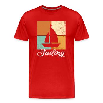 Voile - T-shirt bio Premium Homme - rouge - Devant - Damien (186cm)