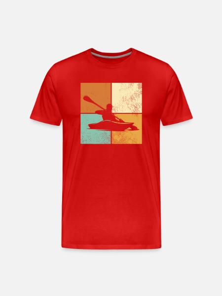 Kanu - Männer Premium Bio T-Shirt - Rot