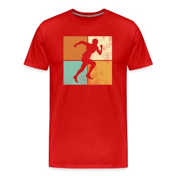 Faire du jogging - T-shirt bio Premium Homme - rouge - Devant - Damien (186cm)