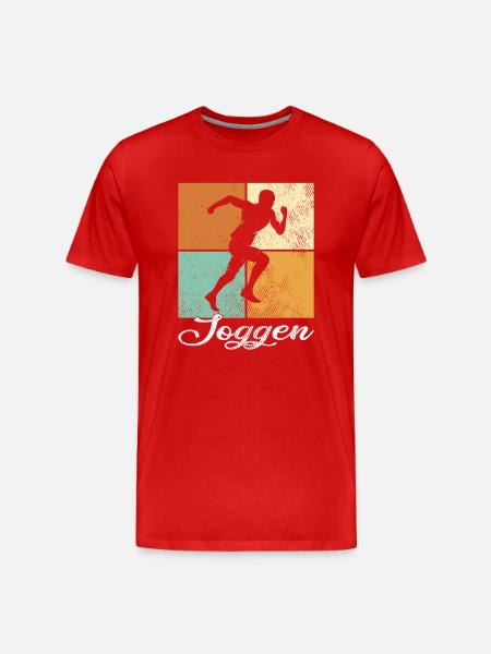 Joggen - Männer Premium Bio T-Shirt - Rot