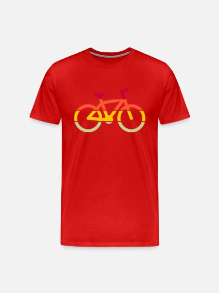 Vélo Rétro - T-shirt bio Premium Homme - rouge