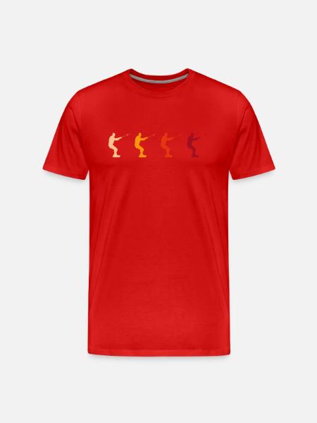 Kite Surf Retro - Men's Premium Organic T-Shirt - red
