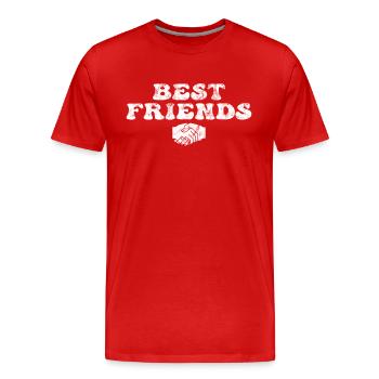 Beste Freunde - Männer Premium Bio T-Shirt - Rot - Vorne - Damien (186cm)