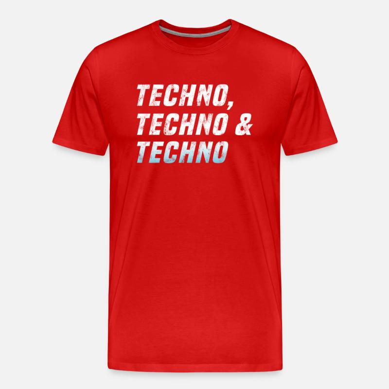 Techno Techno Techno - T-shirt bio Premium Homme - rouge
