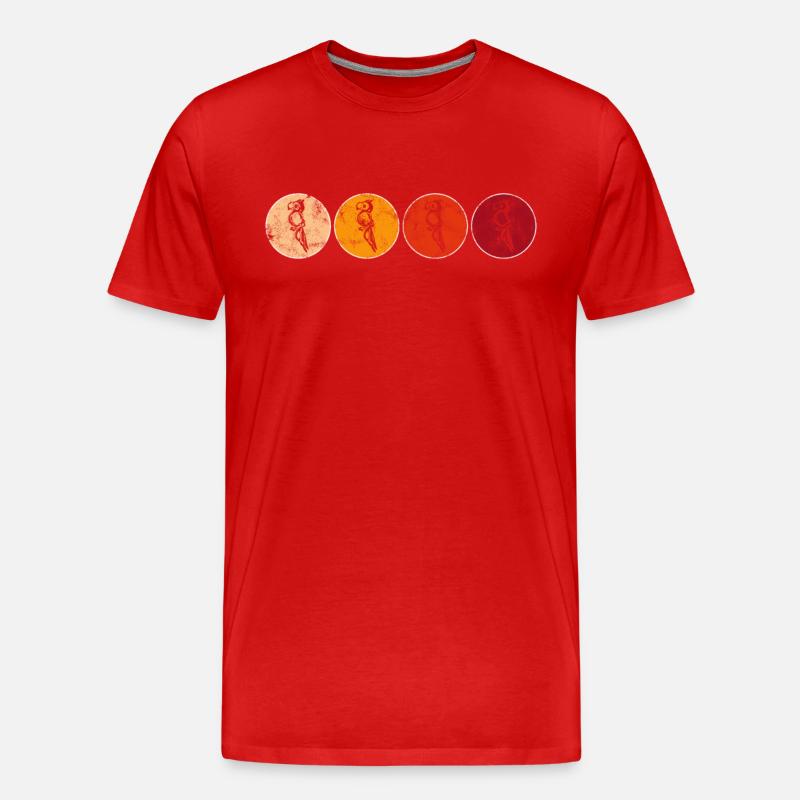 Pelikan Retro - Männer Premium Bio T-Shirt - Rot