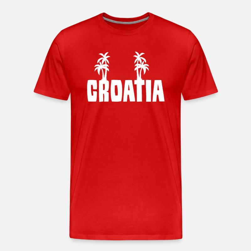 Kroatien Urlaub - Männer Premium Bio T-Shirt - Rot