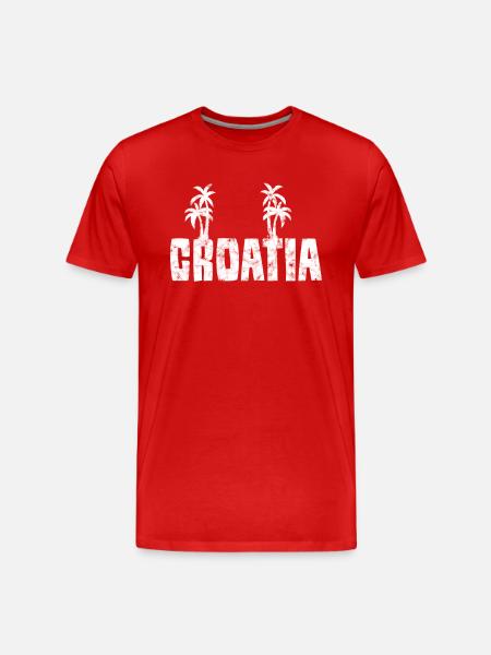 Croatia Holidays - Men's Premium Organic T-Shirt - red