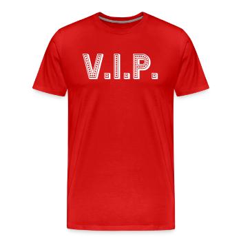 VIP - Männer Premium Bio T-Shirt - Rot - Vorne - Damien (186cm)