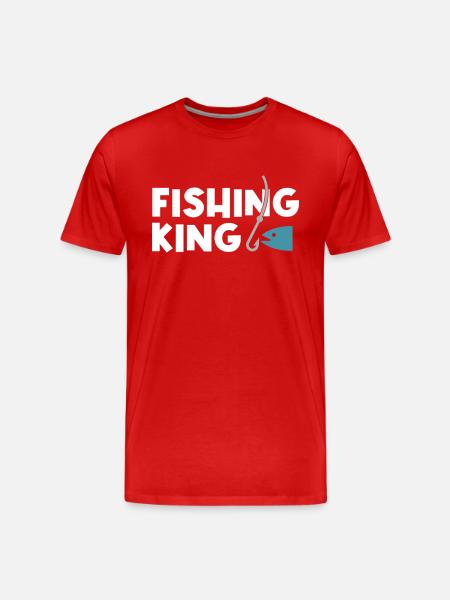 Fishing King - Men's Premium Organic T-Shirt - red