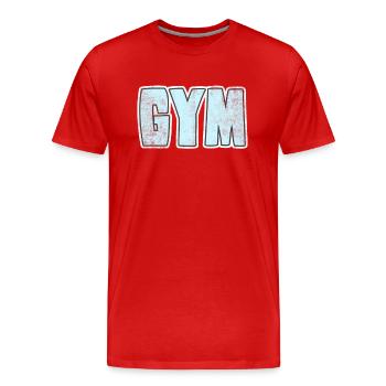 Gym Fitnessstudio - Männer Premium Bio T-Shirt - Rot - Vorne - Damien (186cm)