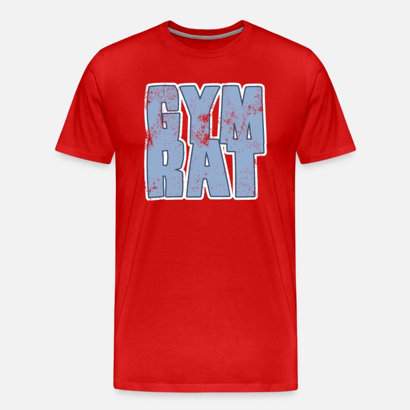 gym rat - Männer Premium Bio T-Shirt - Rot